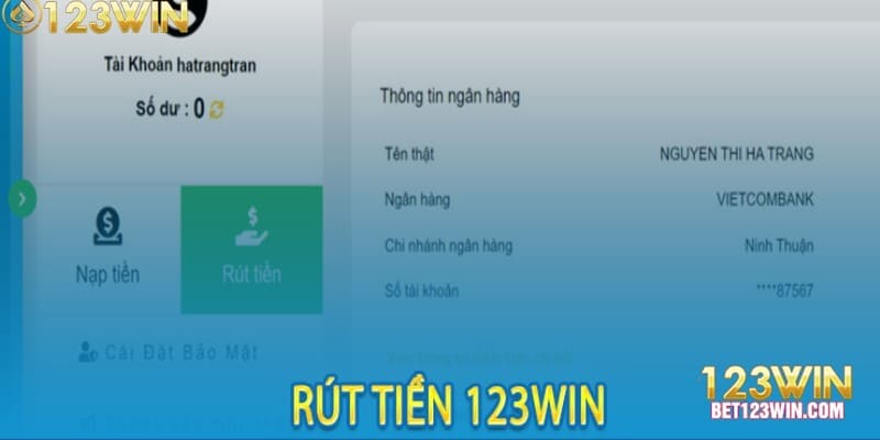 hướng dẫn rút tiền 123WIN